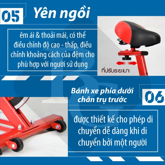 BG Xe đạp tập thể dục thể thao 3 MÀU HOT Spining bike S303