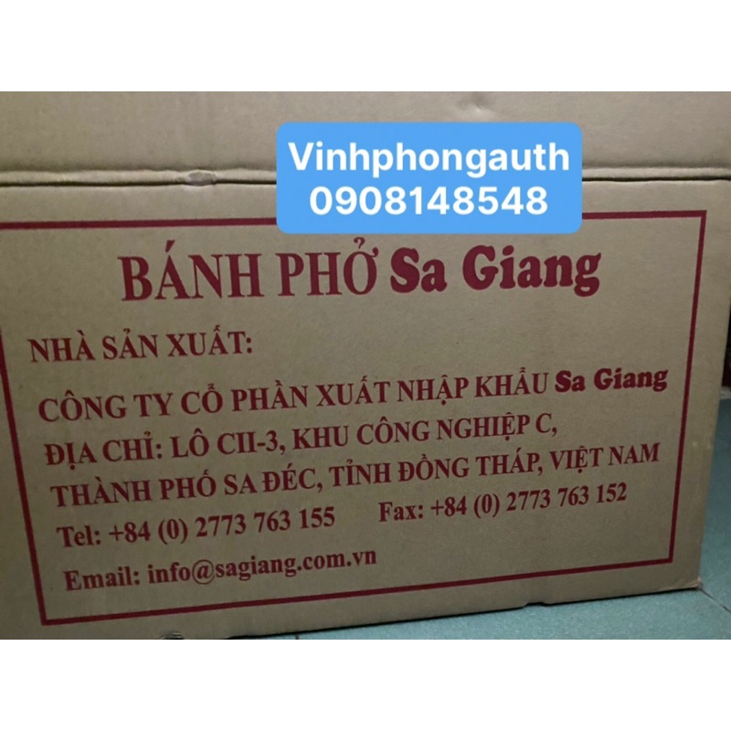 Bánh phở khô Sa Giang 400g, phở khô Sa Đéc chính gốc, ngon tiên thương hiệu phở Sa Giang