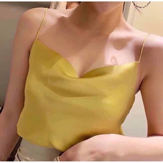 [HCM]Áo 2 dây phi lụa cổ đổ