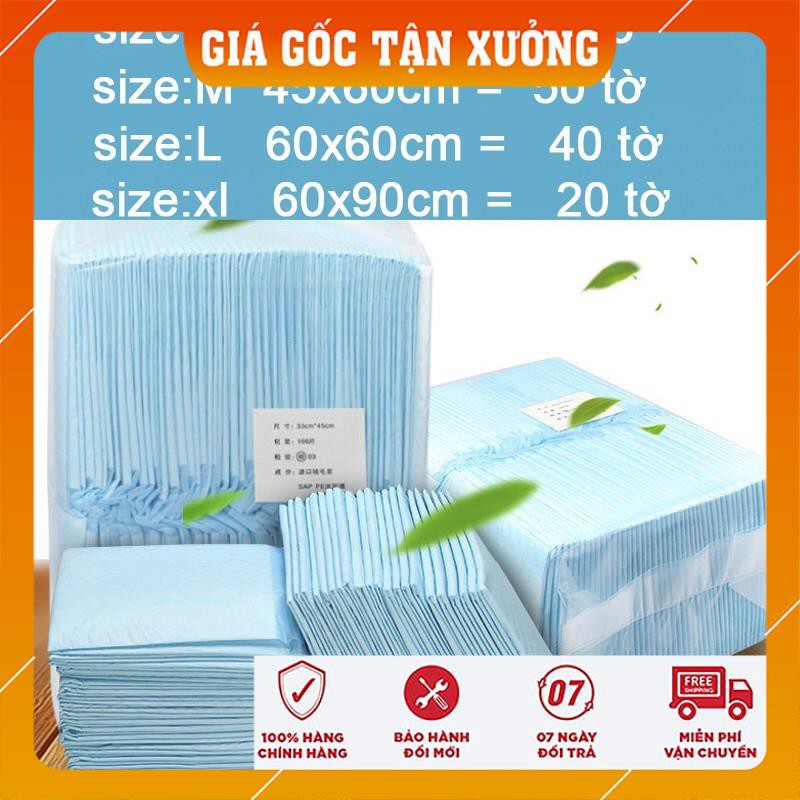 Tã Lót Cho Thú Cưng 😍𝗦𝗔𝗟𝗘😍 đi vệ sinh vào khay, chuồng bằng giấy siêu thấm hút 50, 100 tấm miếng
