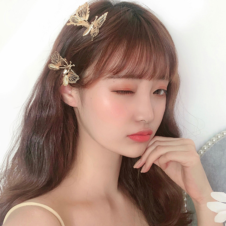 Kẹp tóc kim loại hình bướm xinh xắn cho nữ