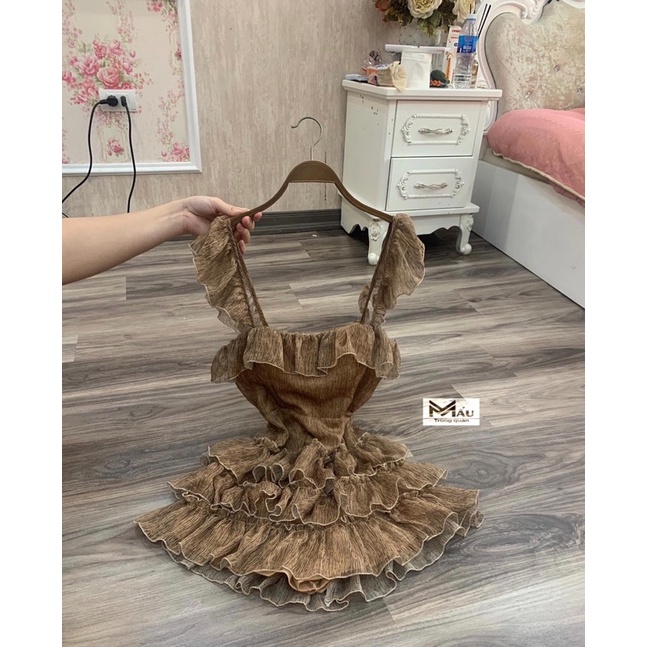 Váy tơ tầng cánh tiên