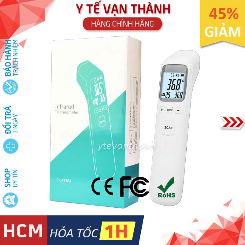 ✅ [BH 6 THÁNG] Nhiệt Kế Hồng Ngoại Đo Trán- CK-T1803, Scan, Đo cực nhanh 0.5 Giây -VT0313