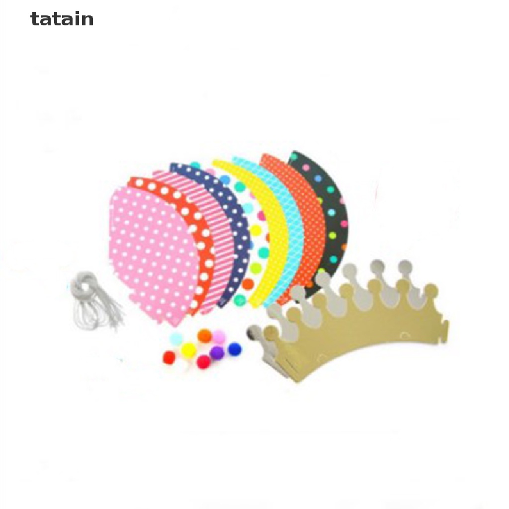 [TAT] 11pcs/set Happy Birthday Party Hats Polka Dot Baby Hats Party Supplies CVX