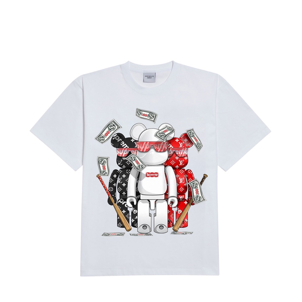 Áo thun bearbrick cotton 100% chính phẩm, form oversize, chuẩn hàng xịn, full tem mạc, Anam Store