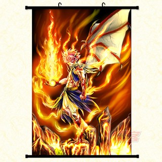Poster vải anime Natsu 40x60 - Fairy Tail - tranh vải