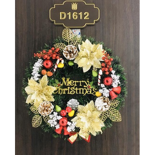 Vòng Nguyệt Quế Trang Trí Giáng Sinh Cao Cấp - Vòng Trang Trí Cửa Kính Noel