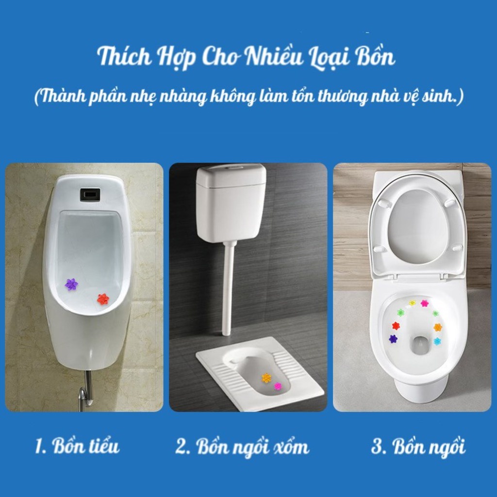 (Size lớn) Gel khử mùi bồn cầu gel tẩy thơm toilet nhà vệ sinh dạng thạch hình bông hoa với 6 mùi hương loại đặc biệt