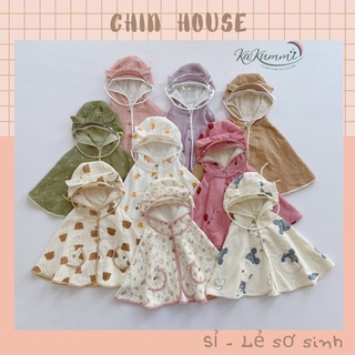 Áo choàng chống nắng cho bé kèm tấm chắn giọt bắn