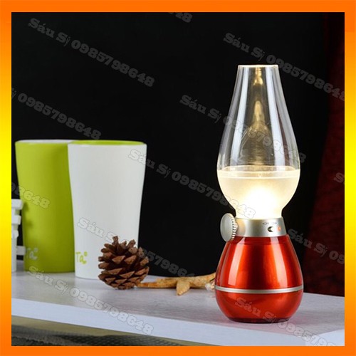 Đèn Dầu Điện Tử Cổng USB Bóng LED - Chỉ Thổi Là Sáng