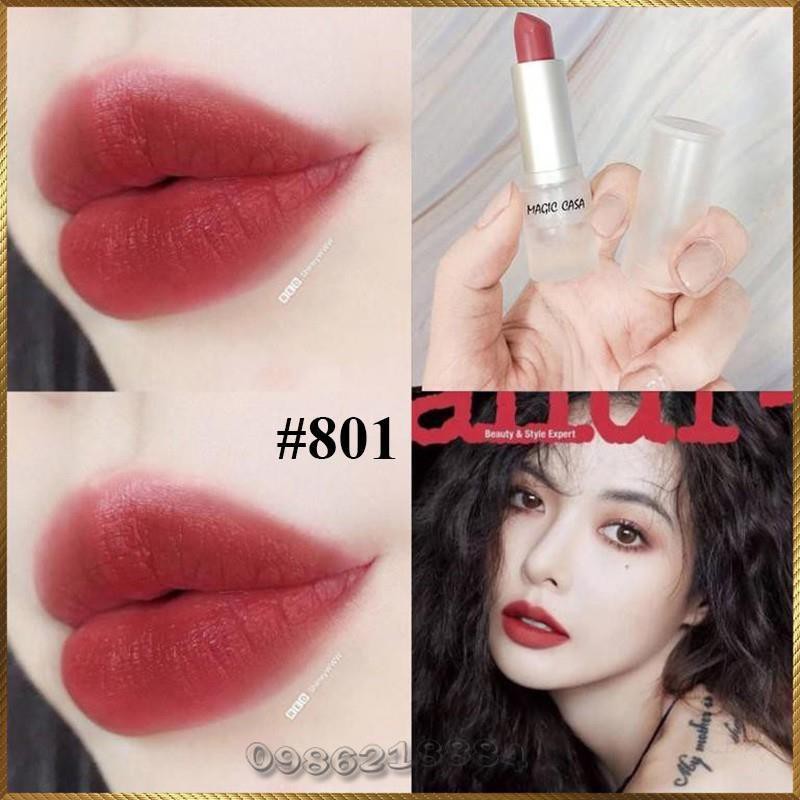 Son thỏi nhung mịn Magic Casa Matte Lipstick Rouge À Lèvres siêu lì bền màu MMR6