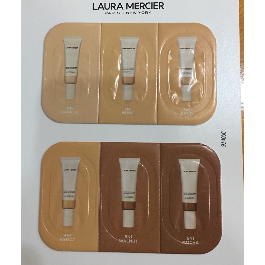 Mẫu thử sample dưỡng ẩm có màu Laura Mericer Tinted Moisturizer Natural Skin Perfector Broad Spectrum SPF30