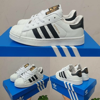 [Full Box] Giày Thể Thao Adidas Super Star Đen Trắng, Sneaker Sò Da Cao Cấp Hot Nhất Full Size (36-43)