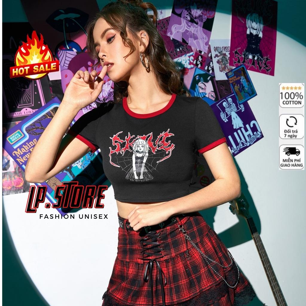 Áo Croptop ROWME - Áo Crt Phối Màu Siêu Hot Chất Liệu Cotton Cao Cấp ( kèm ảnh thật ) - LP.STORE