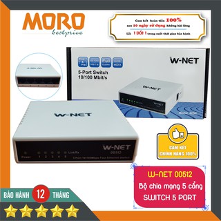 [CHÍNH HÃNG] Bộ chia mạng 5 cổng (Switch 5 port) W-NET - Bảo hành 12 tháng