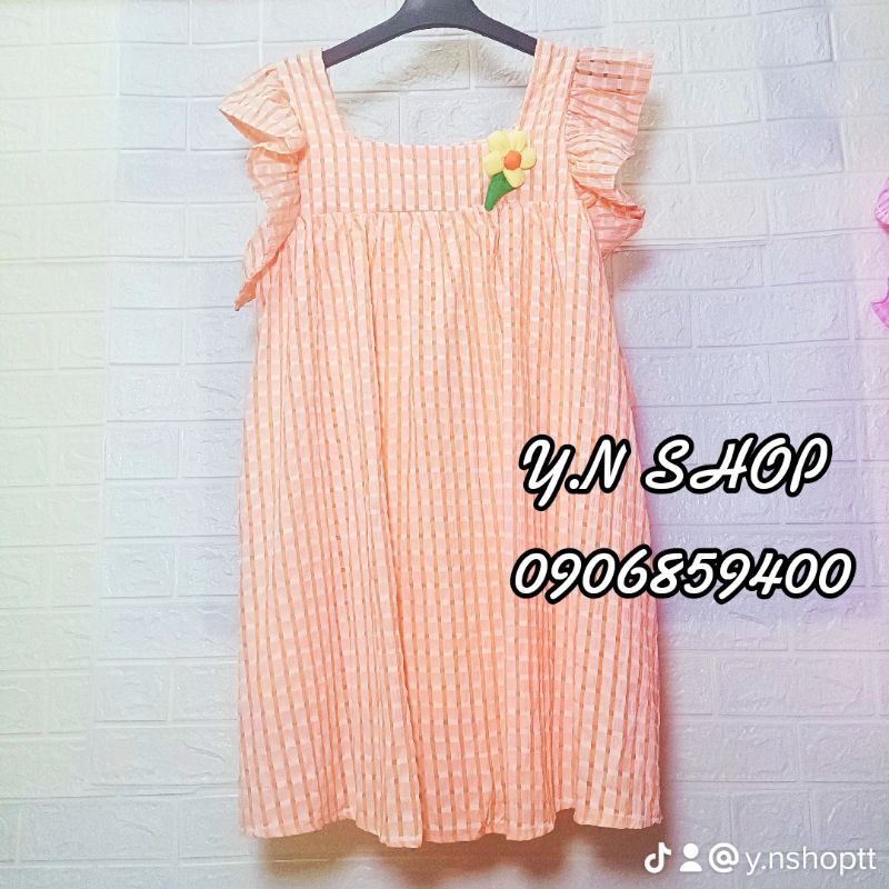 Váy Baby Doll Thiết Kế Tay Cánh Tiên Charm Hoa Xinh Xắn