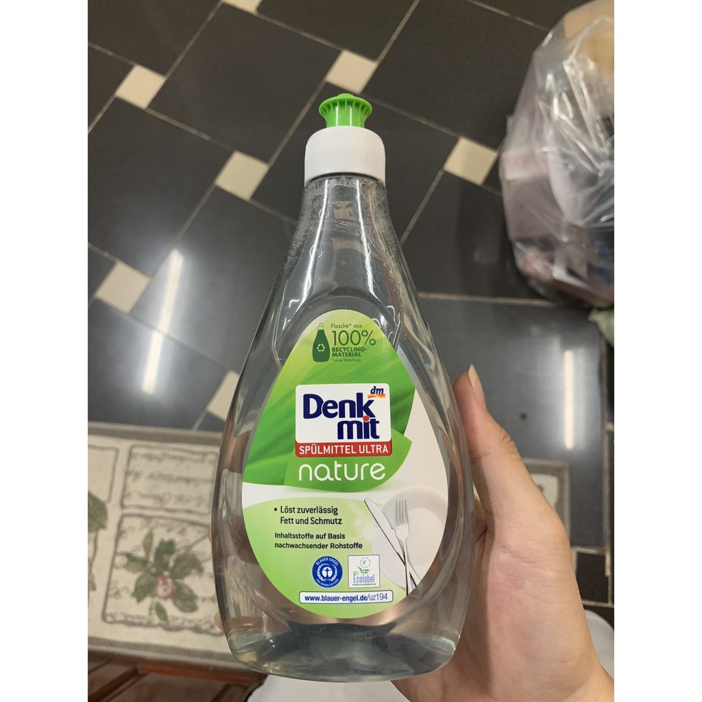 Nước rửa chén bát DENKMIT 500ml hàng Đức an toàn cho da tay