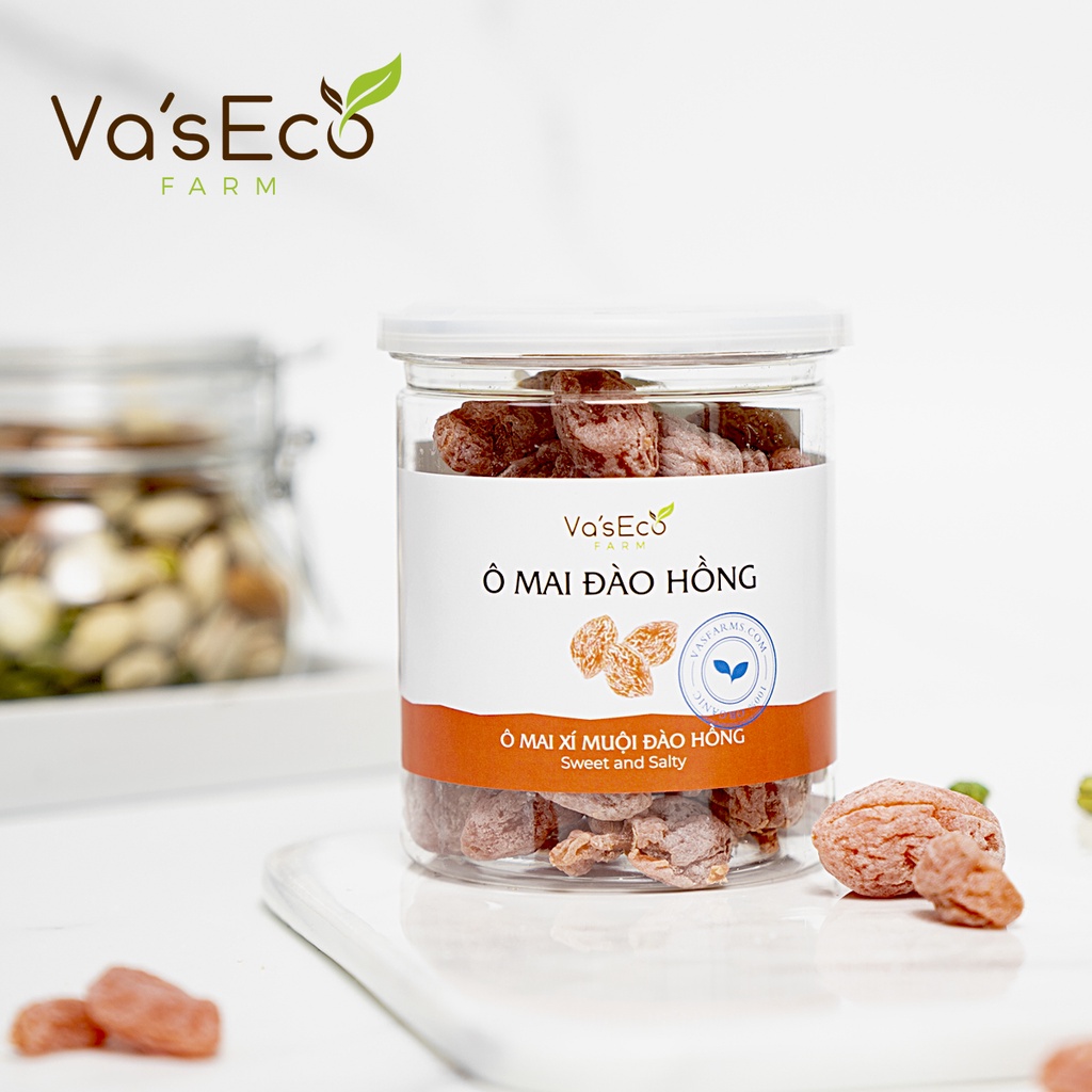 Ô mai đào hồng hộp 250g VasEco Farm