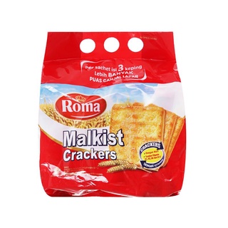 Bánh Lạt Rắc Đường Malkist Crackers Roma Nhiều Gói Lẻ Tiện Lợi Gói 216g(27g×8 gói)
