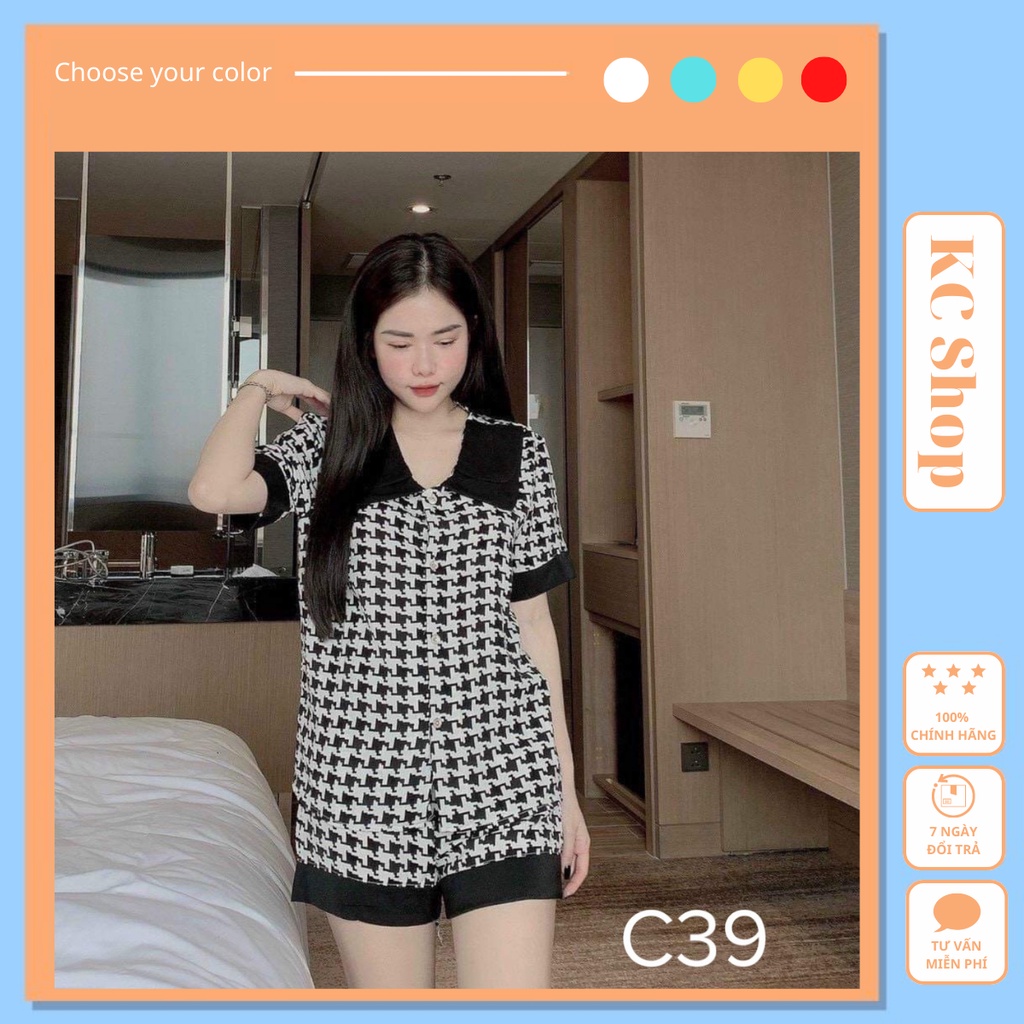 Bộ pijama họa tiết cộc đùi siêu hot, đồ ngủ nữ dễ thương - KCShop