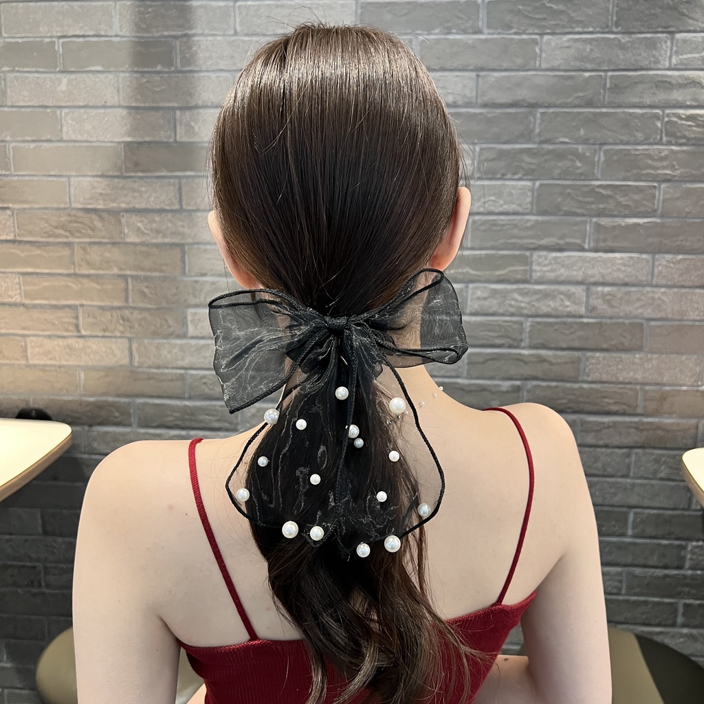 Dây Buộc Tóc Đính Ngọc Trai Thời Trang Phong Cách Hàn Quốc