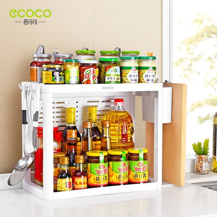 Kệ Ecoco để đồ bếp 2 tầng, giá đựng gia vị Ecoco chính hãng