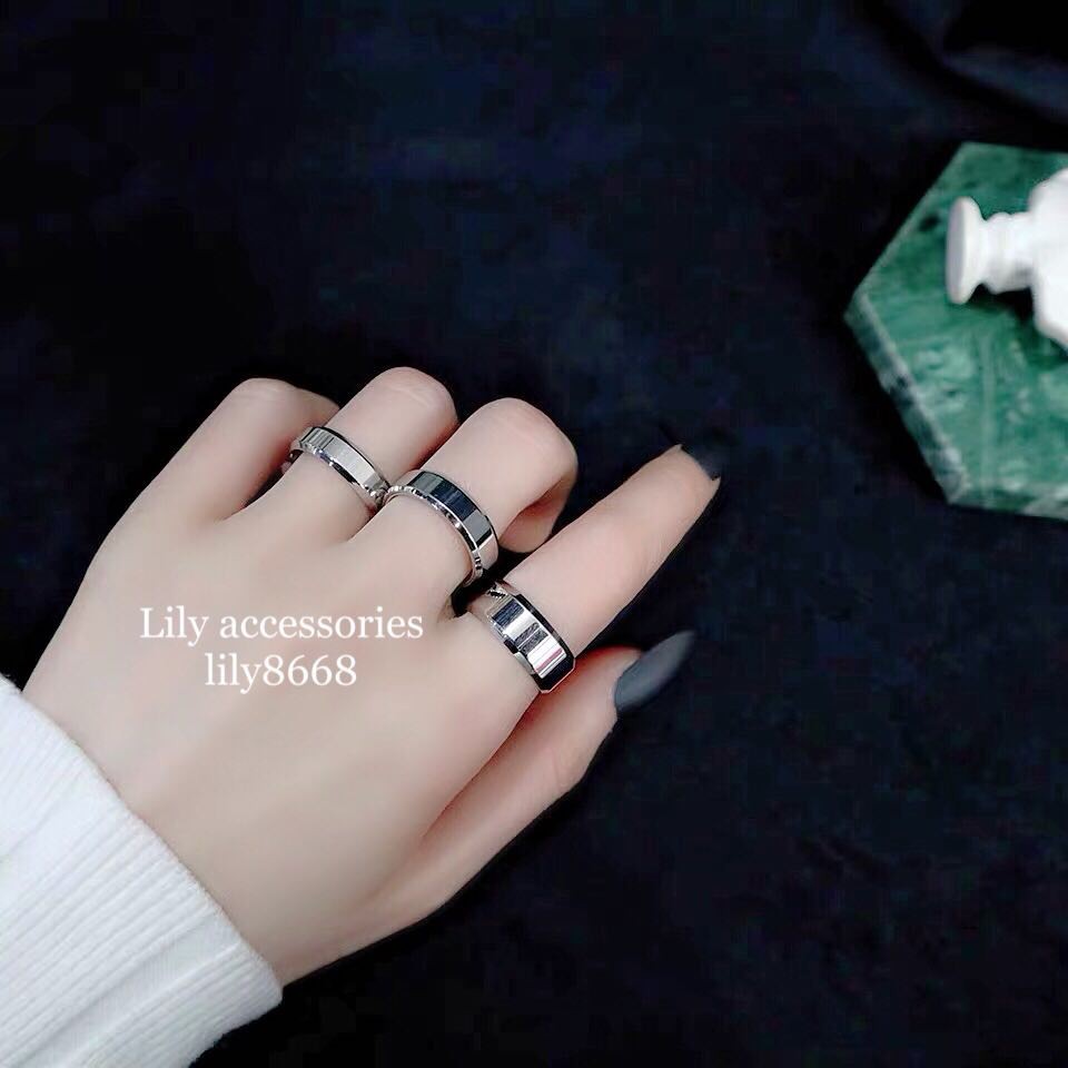 nhẫn titan trơn dày cho nam nữ không gỉ không đen unisex