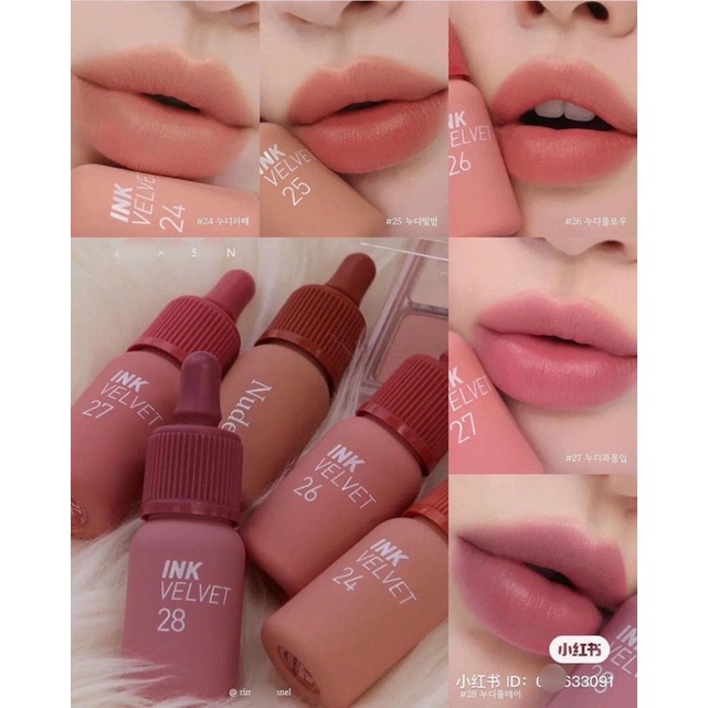Son kem lì Peripera Ink Velvet Tint Màu 24-25-26-27