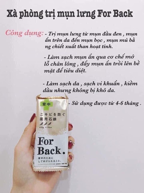 XÀ PHÒNG MỤN LƯNG PELICAN FOR BACK Nhật Bản