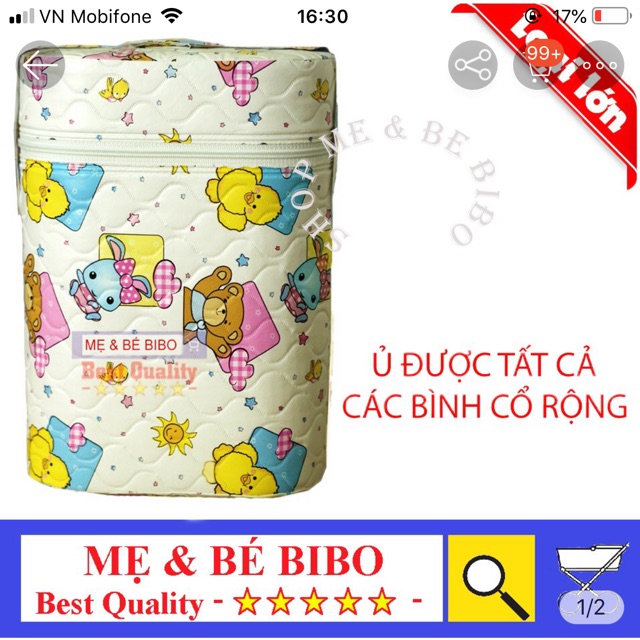 Ủ bình sữa đôi cổ nhỏ