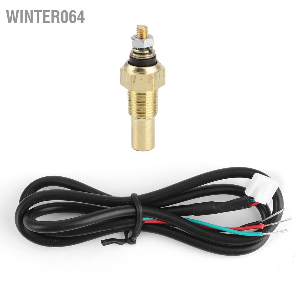 40-140 ℃ Đồng hồ đo nhiệt độ nước đa năng LED 7 màu 52mm 12V W/Cảm biến Winter064