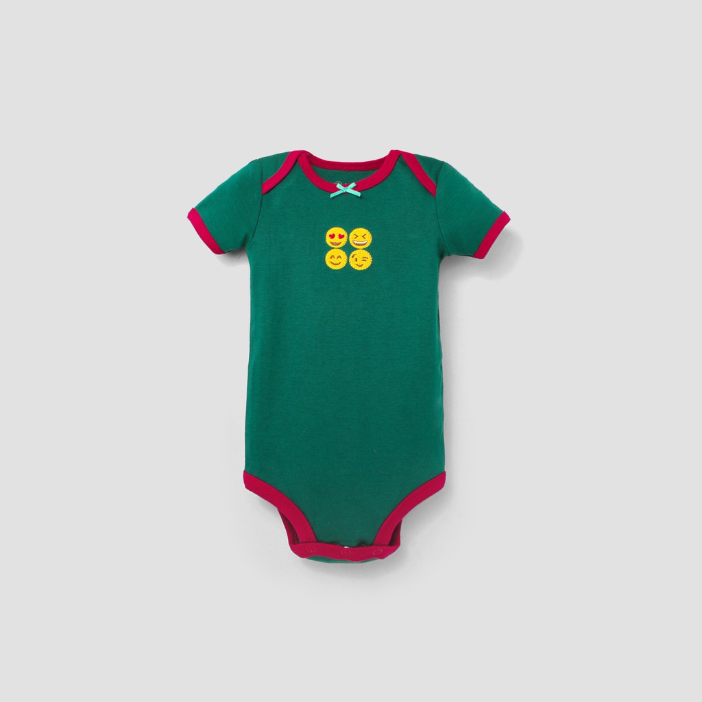 Bodysuit sơ sinh BAA BABY ngắn tay hình thêu cho bé gái từ 0-12 tháng - GN-BD01N