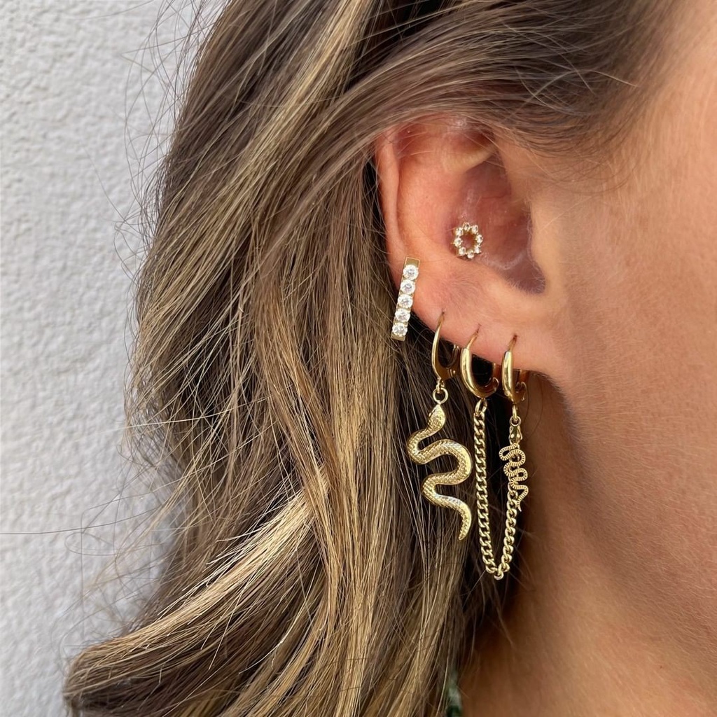 Bộ khuyên kẹp vành tai IF ME kiểu bướm đính đá thời trang cho nữ