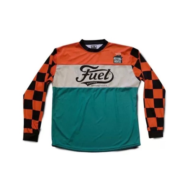 Áo thun Jersey lưới dài tay Cào Cào/Motocross phong cách Retro cổ điển