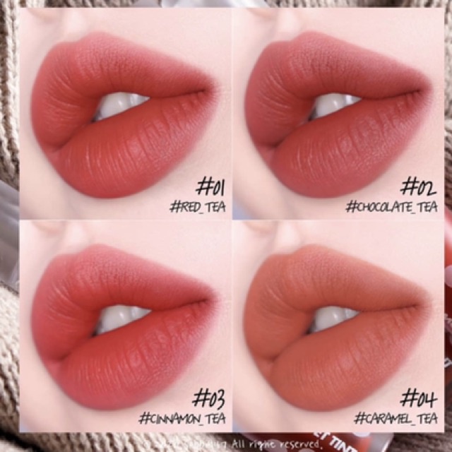 [Rom&amp;nd] [Màu 1-9] Son kem lì, mịn mượt như nhung Hàn Quốc Romand Milk Tea Velvet Tint 4.4g