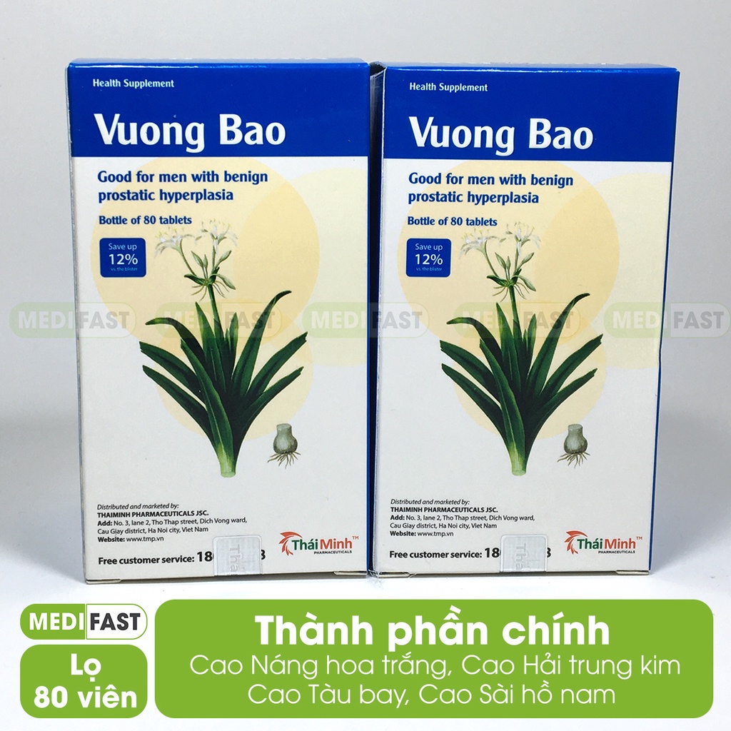 Vương Bảo - Giúp hỗ trợ làm giảm kích thước, hạn chế sự phát triển của u phì đại tiền liệt tuyến - Có tem tích điểm