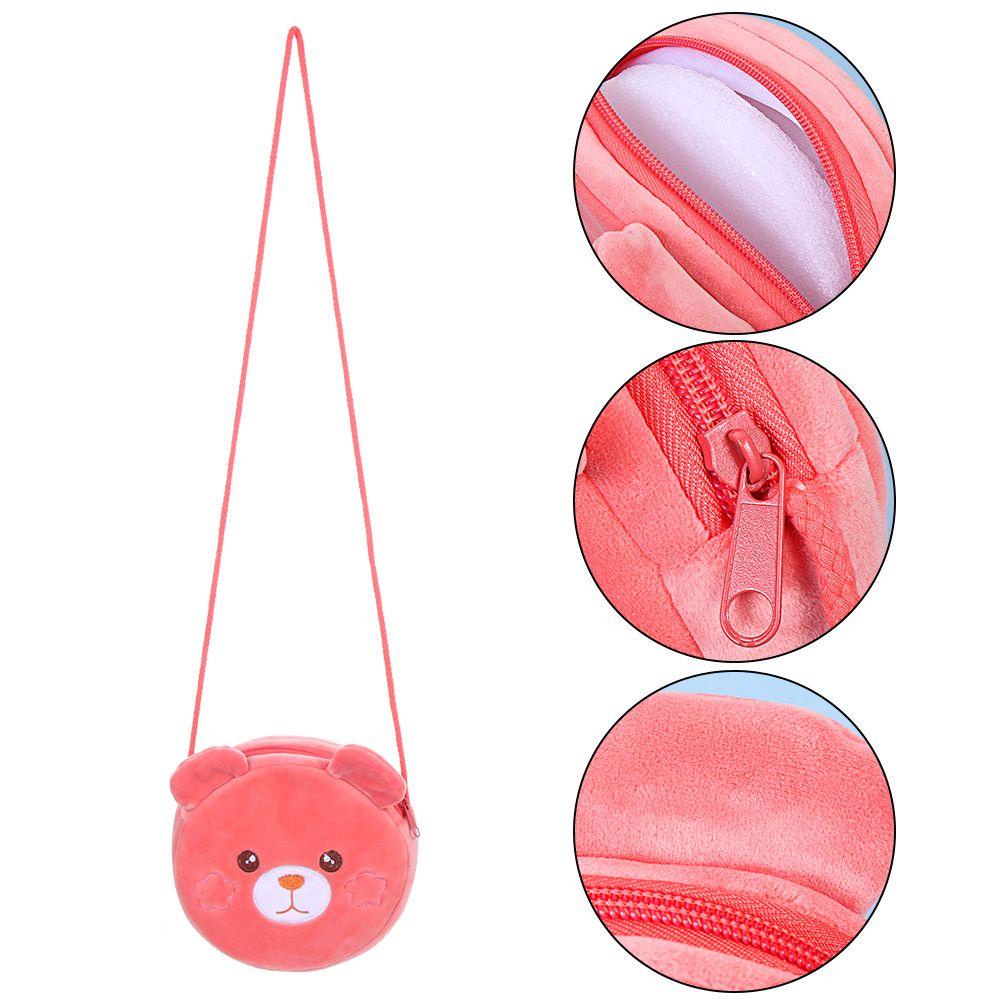 LAY Túi Đeo Chéo Đựng Tiền Xu Bằng Vải Bông Mềm Hình Động Vật Hoạt Hình Đáng Yêu