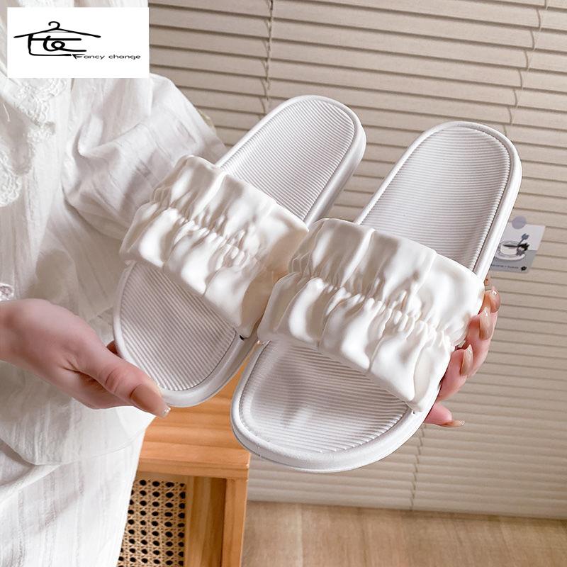 Dép Sandal Đế Phẳng Chống Trượt Màu Sắc Đơn Giản Thời Trang Mùa Hè Dành Cho Nữ