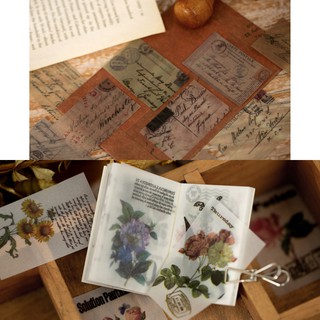 Cuốn 50 miếng giấy note vintage dùng cho journal