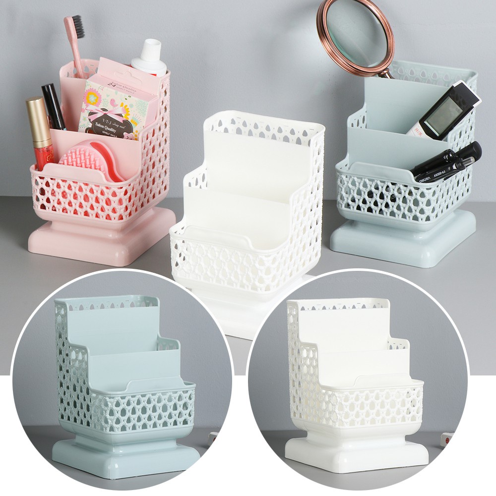 Hộp Đựng Bút 3 Ngăn Đa Năng Tiện Dụng Cho Gia Đình