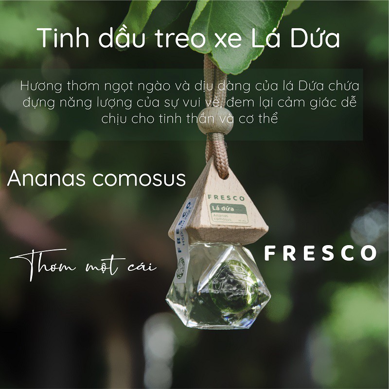 TINH DẦU LÁ DỨA TREO XE HƠI 🚘𝐅𝐑𝐄𝐄𝐒𝐇𝐈𝐏🚘 TINH DẦU THIÊN NHIÊN TREO XE Ô TÔ - KHỬ MÙI - THƠM XE - FRESCO