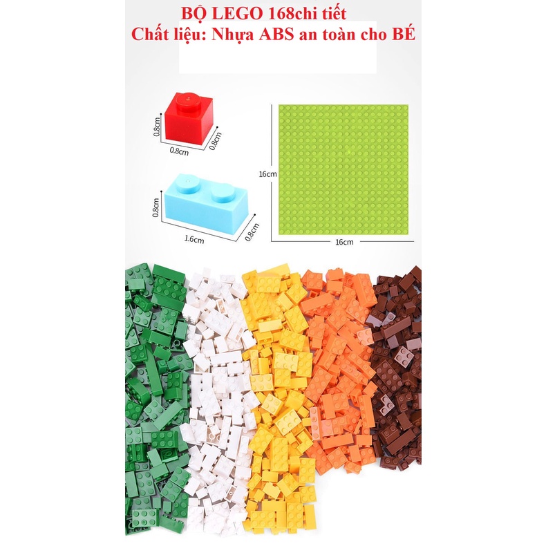 Bộ Lego Thả Bi (168 Chi Tiết) xếp hình cầu trượt Đồ Chơi trí tuệ, phát triển trí não