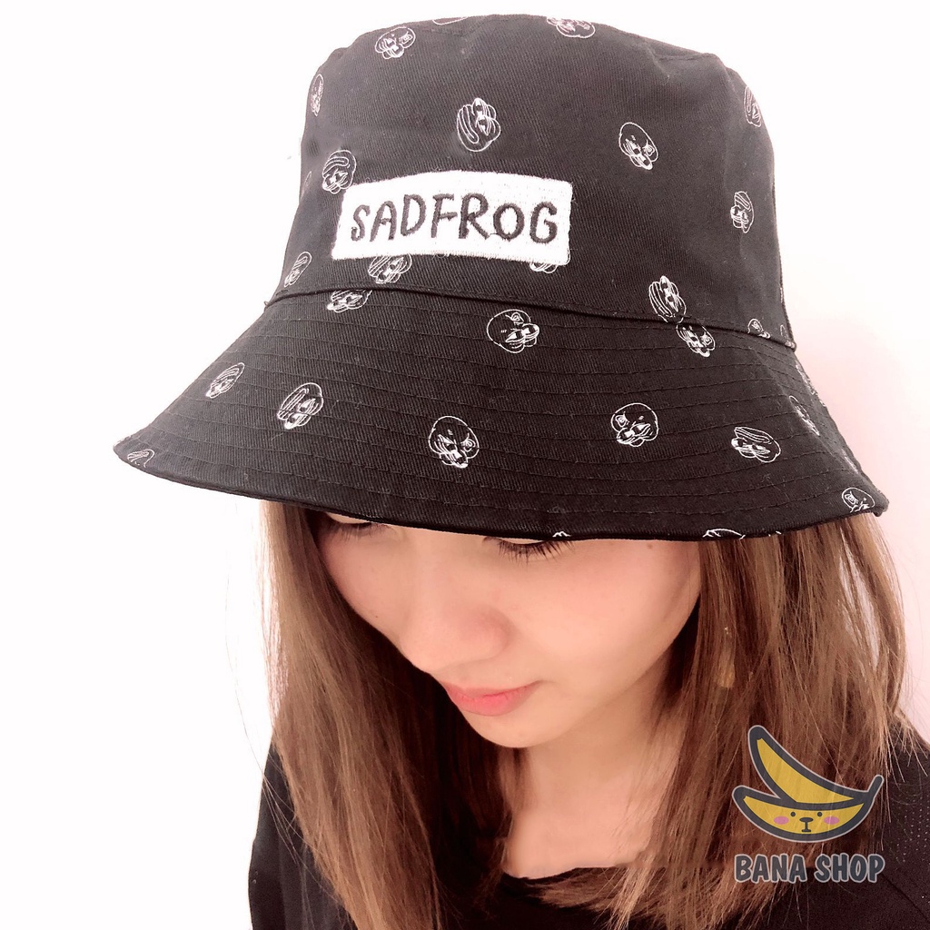 Nón mũ bucket tai bèo ếch xanh Pepe sad frog siêu bựa dành cho vozer