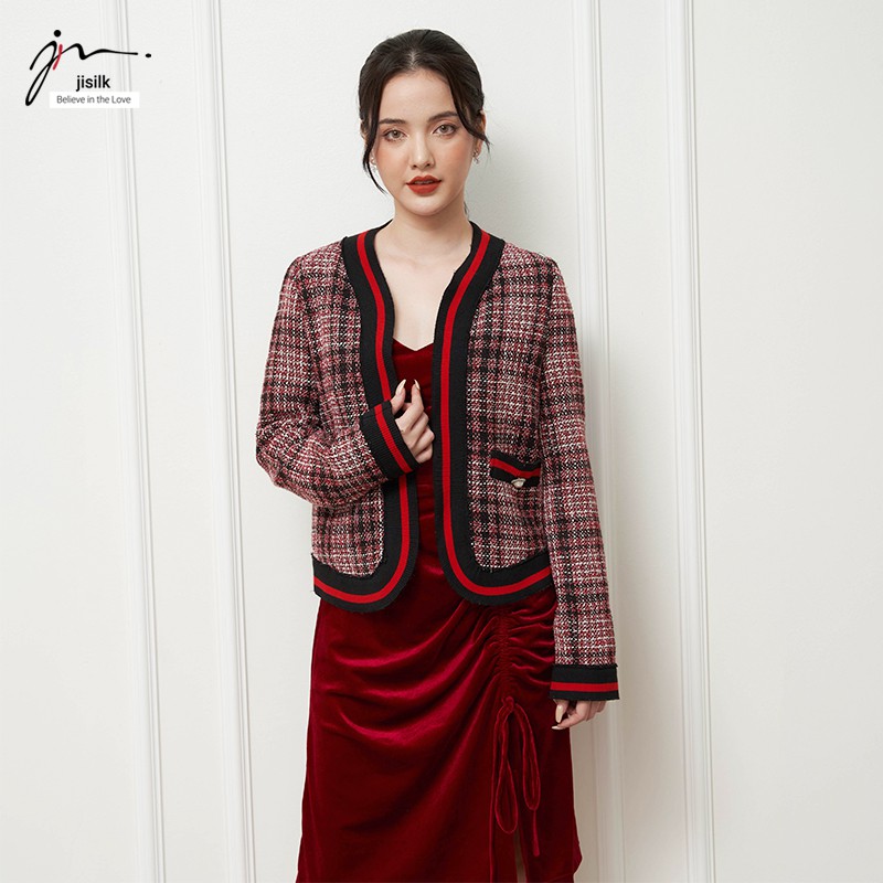 Chân váy nhung chữ a, chân đầm công sở nữ suông thu đông màu đen đỏ nâu thiết kế Hàn Quốc Meedi N.CVD-01 - jisilk | BigBuy360 - bigbuy360.vn