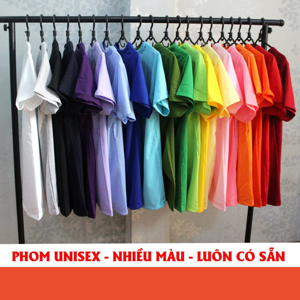 Áo Thun Trơn Cổ Tròn Nam - Nữ Màu Đỏ Đô