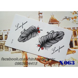 [MUA 1 TẶNG 1] Hình xăm dán lông vũ
