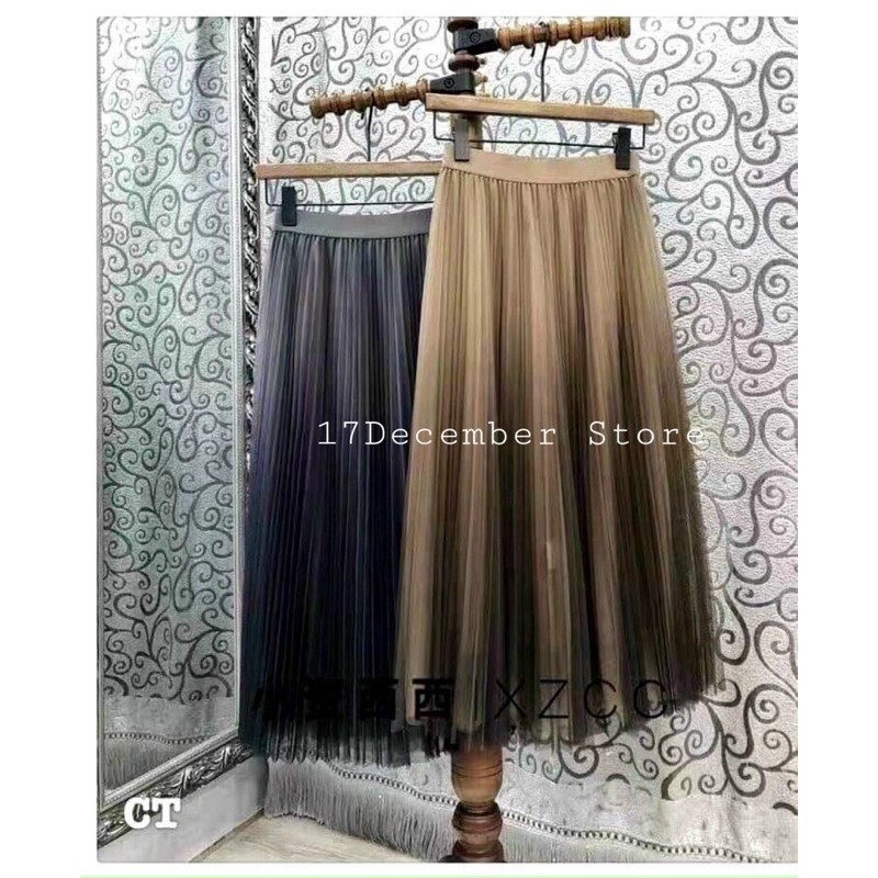 Chân Váy Ren Loang Xếp Li Dáng Dài🍀Chân Váy Midi Loang Màu Quảng Châu | BigBuy360 - bigbuy360.vn