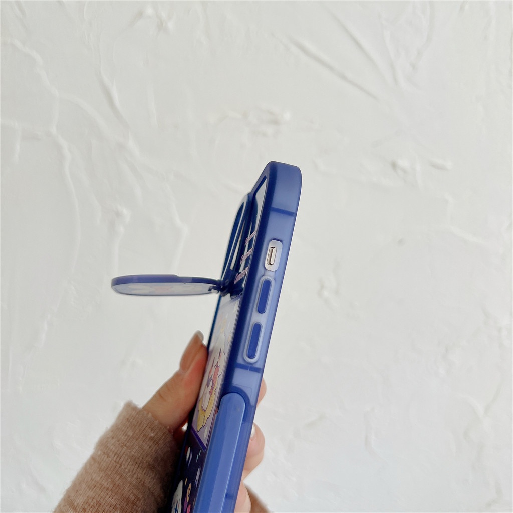 Ốp Điện Thoại TPU Mềm Hai Màu Có Giá Đỡ Cho iphone 13 Pro Max 12 Pro Max