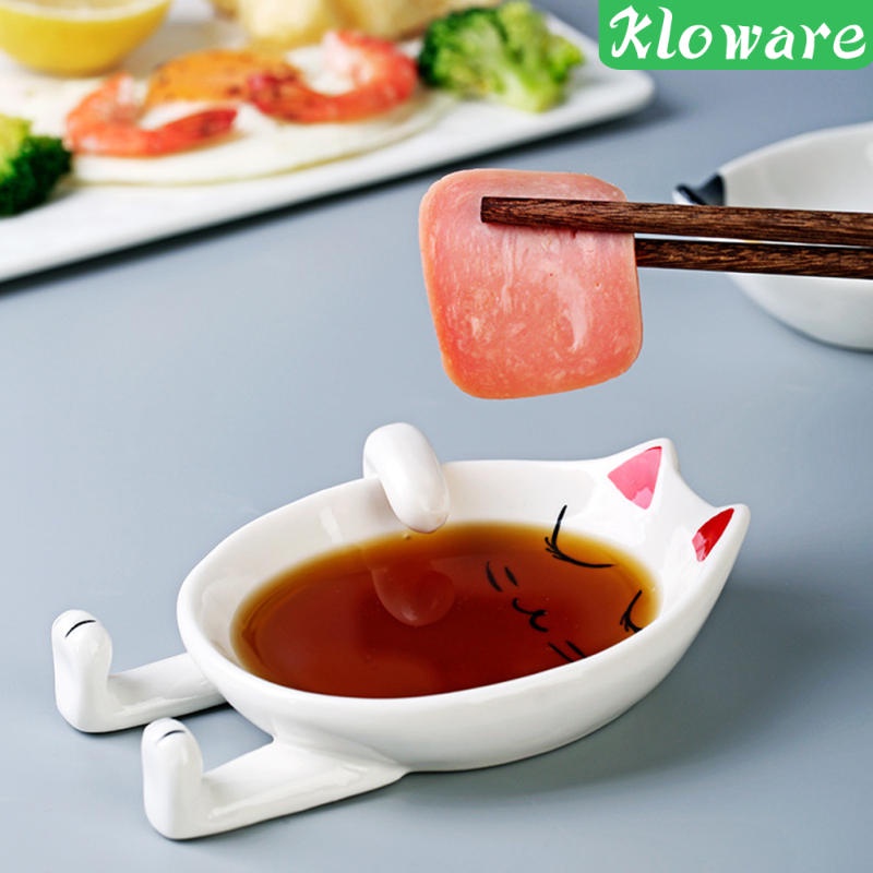 Đế Gác Muỗng Bằng Sứ Hình Mèo Kitty Dễ Thương