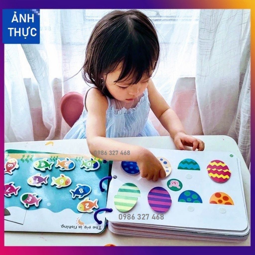 Đồ chơi bóc dán thông minh montessori hàng đẹp 17 chủ đề giúp bé vừa chơi vừa học